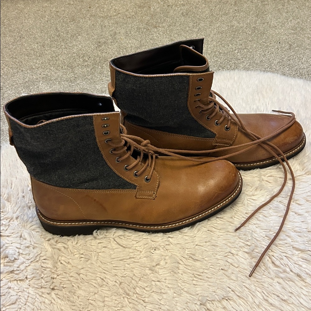RW & CO Men's Brown Leather Boots